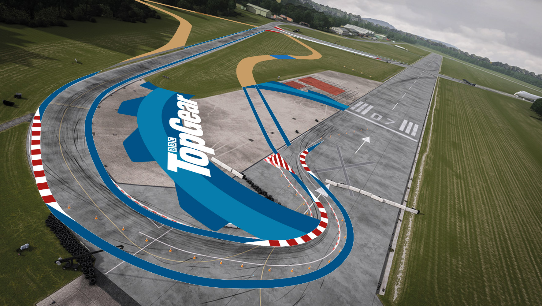 BBC Top Gear Dunsfold Circuit Markings Sam Cranwell Creative